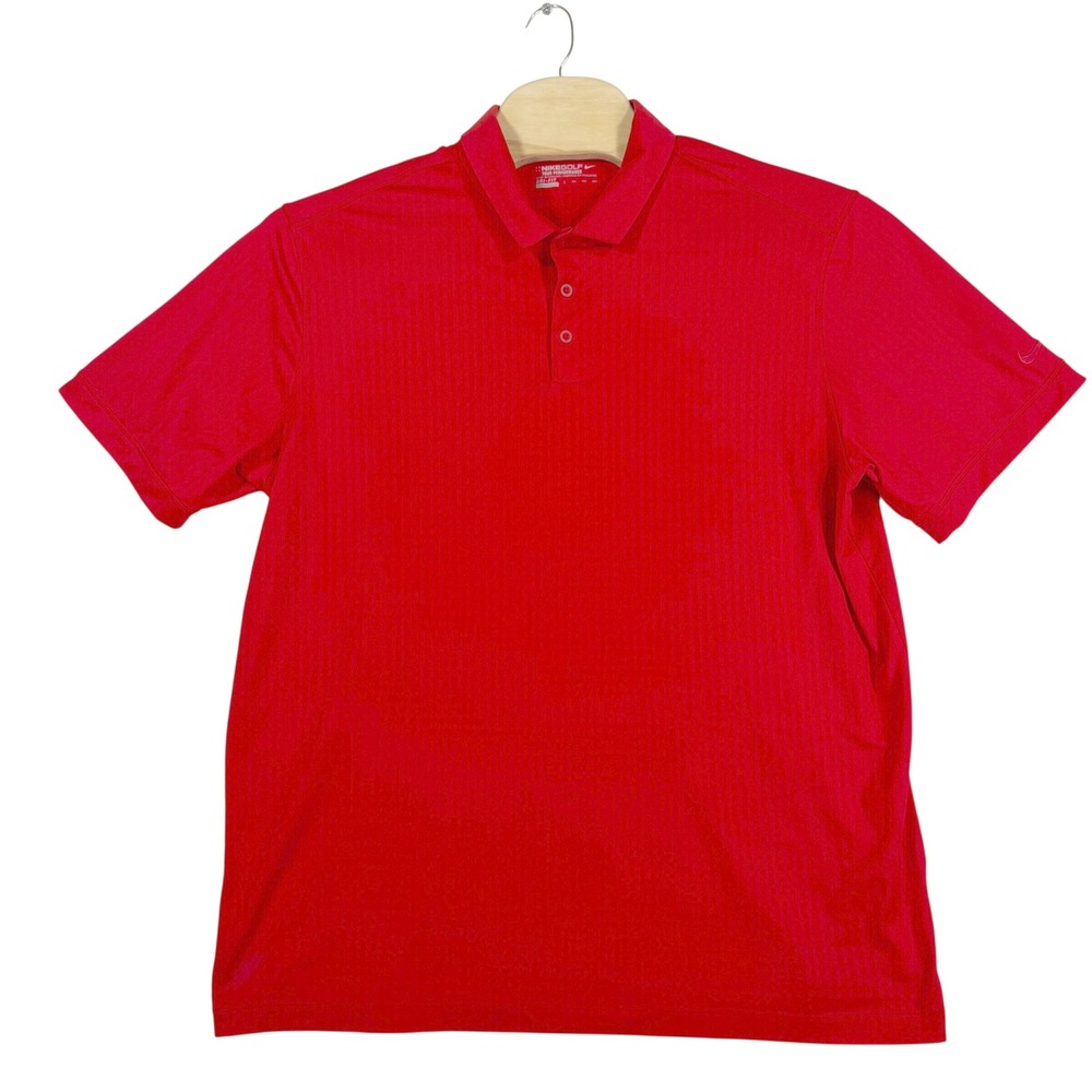 Nike Golf Polo Shirt Mens XXL Red Dri-FIT Tour Performance Short Sleeve Sport - Picture 2 of 7